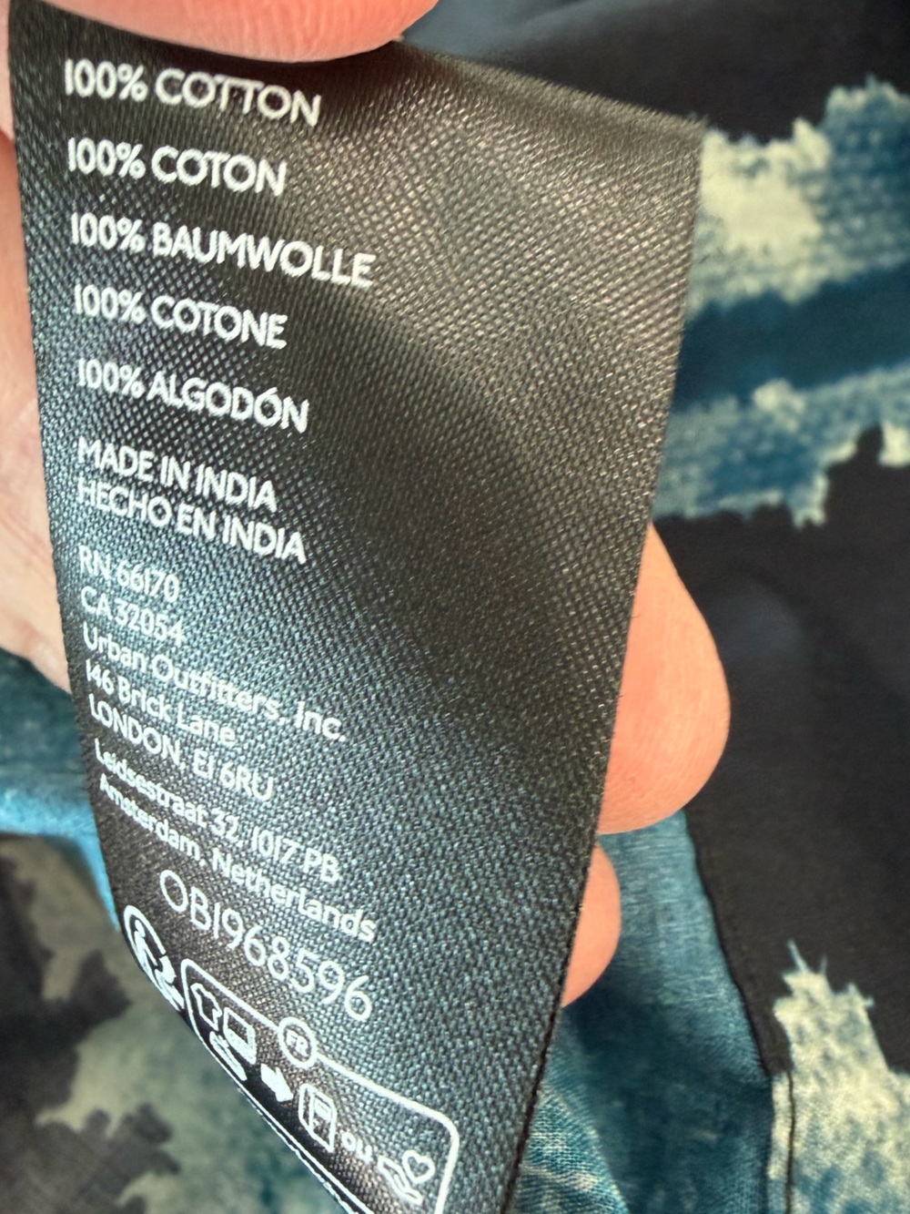 FREE PEOPLE X HOUSE OF AAMA Indigo Nights Super Wide Leg Pants Size 8 VGUC - Picture 6 of 6
